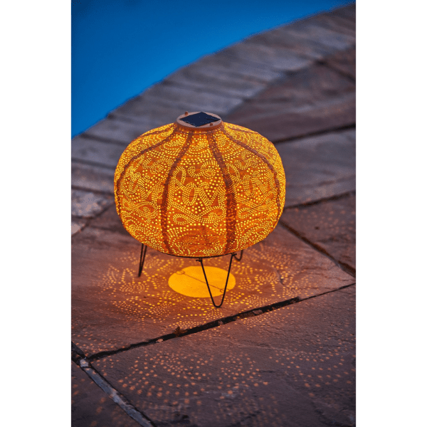 Solar Lantern Pumpkin Yellow AT NAPEV GH