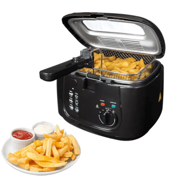 Quest Deep Fat Fryer with Removable Lid Black 2.5L AT NAPEV GH