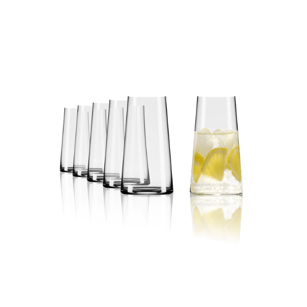 Bohemia Crystal Bar Cocktail / Mocktail / Beer Glasses Set, Transparent,  360ml, Set of 4