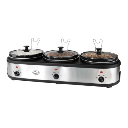Quest 16530 3 Pot Electric Slow Cooker, Buffet Server & Food Warmer AT NAPEV GH