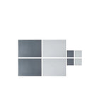 Sabichi Set of 4 Reversible Placemats & Coasters - Light Grey / Dark Grey  | Napev