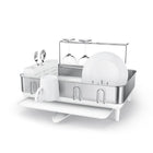Simplehuman Dishrack with Wine glass holder - White | napevltd.com