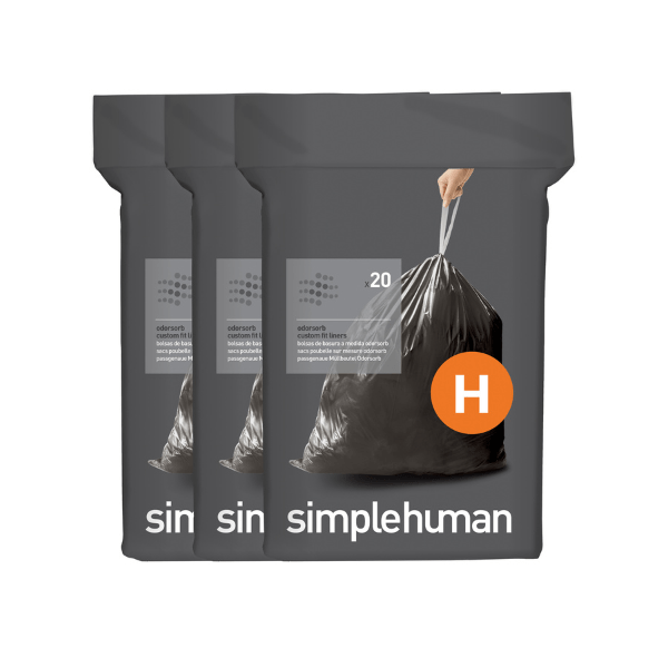 Simplehuman Custom fit Carbon Liner - Code H | Pack of 60 at Napev GH