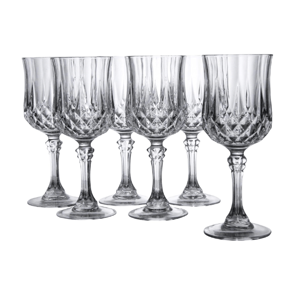 Cristal D'arques Eclat Longchamp White Wine Glass | Pack of 6 at Napev GH