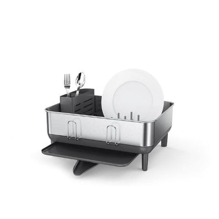 Simplehuman Compact Dishrack with Wine Glass Holder | napevltd.com