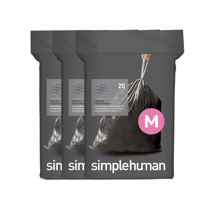 Simplehuman Custom fit Carbon Liner - Code M | Pack of 60 at Napev GH