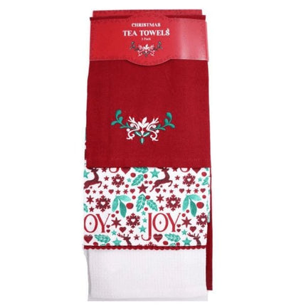 Christmas Joy Tea Towel 50x70cm | Pack of 3 | Napev