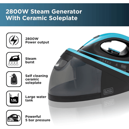 Black and Decker Steam Station Iron AT NAPEV GH