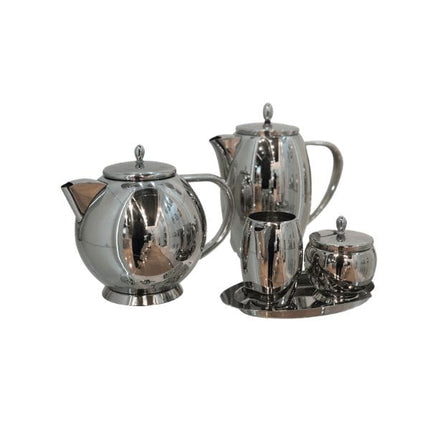 Elia Stainless Steel Designer TeaSet at Napev GH