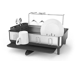 Reload to view Simplehuman Dishrack with Wine glass holder | napev