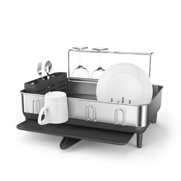 Reload to view Simplehuman Dishrack with Wine glass holder | napev