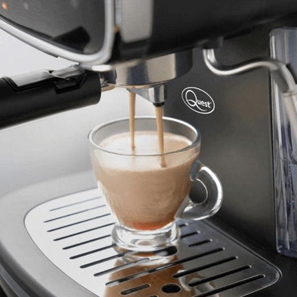 Quest Retro Coffee Machine with Milk Frother | Napev