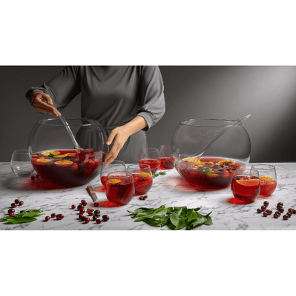 LC GLASS Party at Home Punch Bowl | Set of 10 at Napev GH