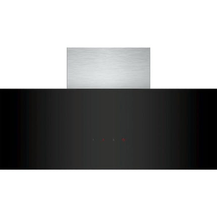 Bosch Series 4 wall-mounted cooker hood 90 cm clear glass black printed, DWK96AJ60M
