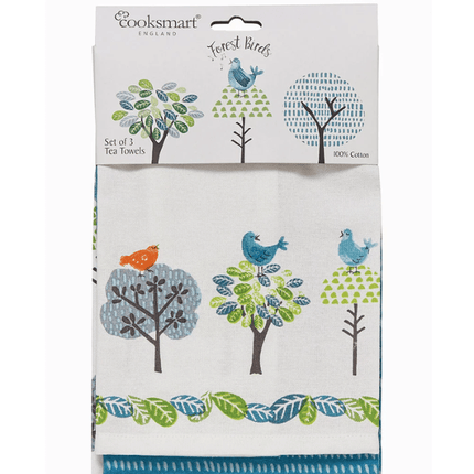 Cooksmart Tea Towel Forest Birds | Pack of 3 AT NAPEV GH