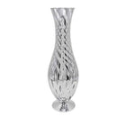 Vincenza Glass Vase- Silver Swirl