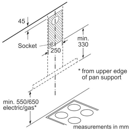 Bosch Serie | 2 wall-mounted cooker hood 60cm Stainless steel, DWB64BC51B