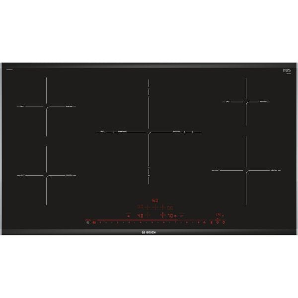 Bosch Series 8 Induction cooktop 90cm Black, surface mount w/ frame PIV975DC1E - Napev
