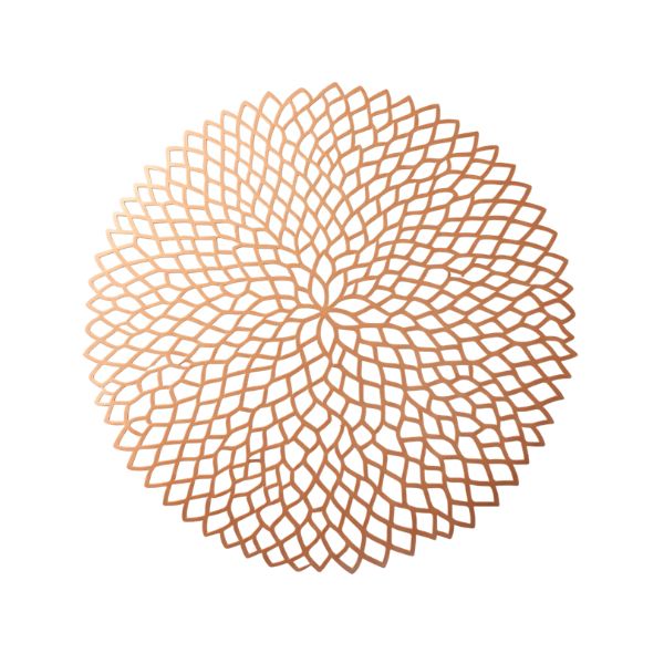 Adorn Placemat Round PVC 38CM Bronze at Napev GH