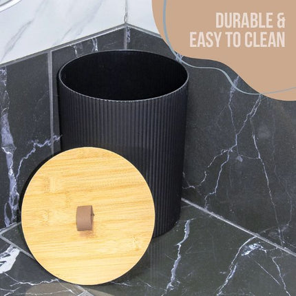 Anika Bathroom Accessory Set in Black at Napev GH