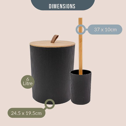 Anika Bathroom Accessory Set in Black at Napev GH