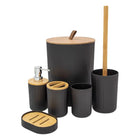 Anika Bathroom Accessory Set in Black at Napev GH