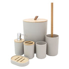 Anika Bathroom Accessory Set in Stone at Napev GH