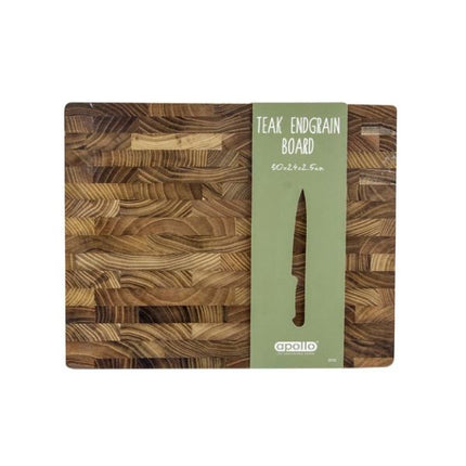 Apollo Endgrain Teak Board 30 x 24cm at Napev GH