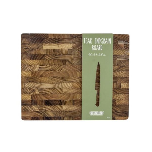 Apollo Endgrain Teak Board 30 x 24cm at Napev GH