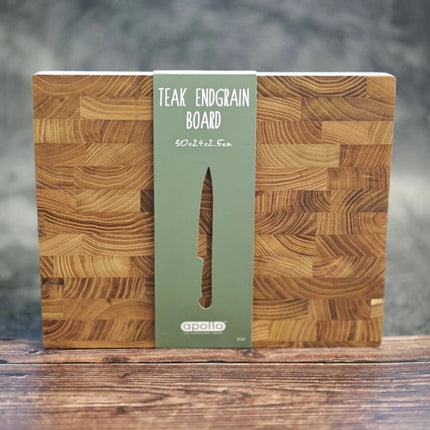 Apollo Endgrain Teak Board 30 x 24cm at Napev GH