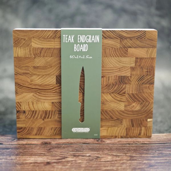 Apollo Endgrain Teak Board 30 x 24cm at Napev GH