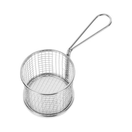 Apollo Stainless Steel Chip Serving Basket Round at Napev GH