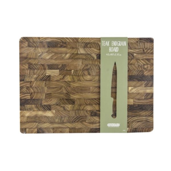 Apollo Teak Wood Large Rectangle Cutting Board - 42x30cm