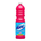 Asevi Mio concentrated floor cleaner in a bright pink bottle with blue front label and white cap.