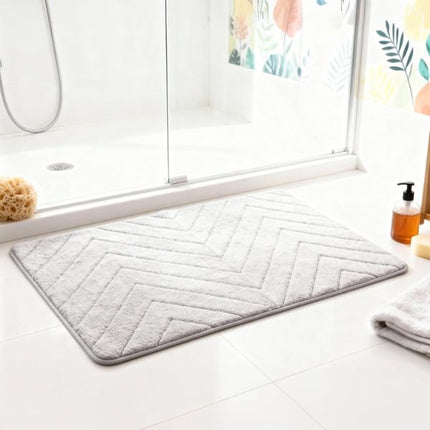 Beldray Antibac Chevron Memory Foam Bath Mat at Napev GH