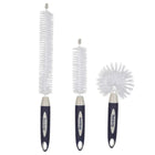 Three white bottle cleaning brushes with dark blue and silver handles, shown on a plain white background. The handles are branded with the word 'Baklady'.