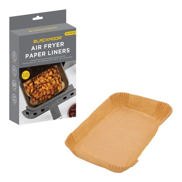 Blackmoor Rectangle Air Fryer liners, 22x14cm | Pack of 60 at Napev GH