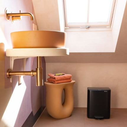Brabantia Bo Pedal Bin, 12L Matt Black at Napev GH