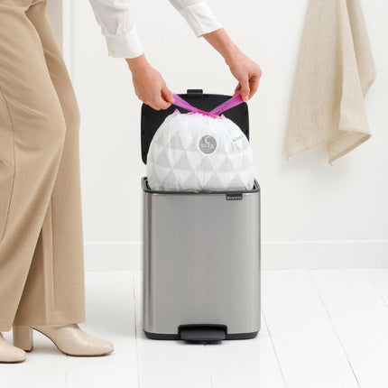 Brabantia Bo Pedal Bin, 12L Matt Steel at Napev GH