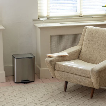 Brabantia Bo Pedal Bin, 12L Matt Steel at Napev GH