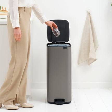 Brabantia Bo Pedal Bin, 30L Platinum at Napev GH