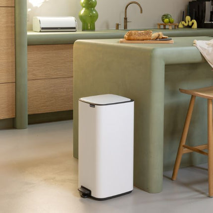 Brabantia Bo Pedal Bin, 30L White at Napev GH