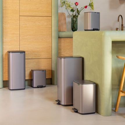 Brabantia Bo Pedal Bin, 4L - Platinum at Napev GH