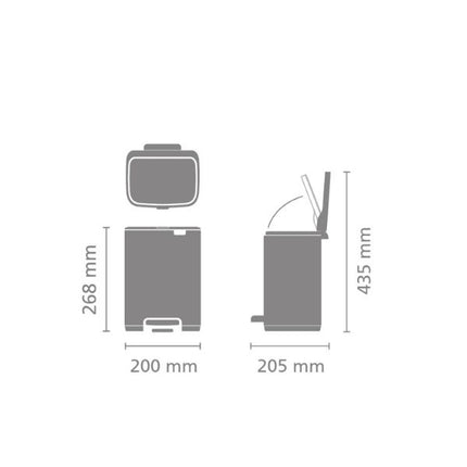 Brabantia Bo Pedal Bin, 4L at Napev GH