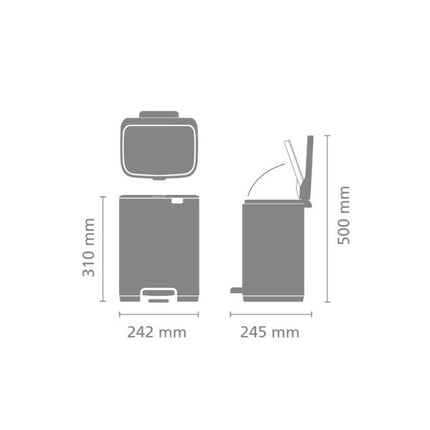 Brabantia Bo Pedal Bin, 7L at Napev GH