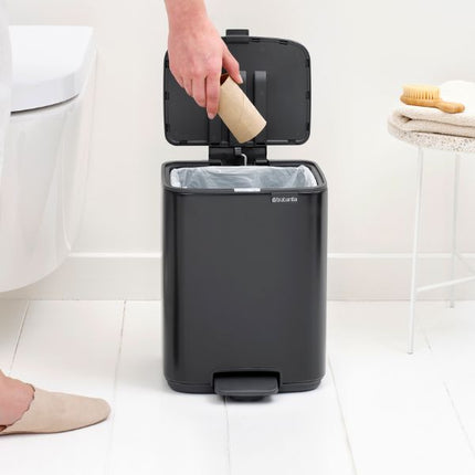 Brabantia Bo Pedal Bin, 7L Matt Black at Napev GH