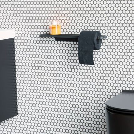 Brabantia MindSet Toilet Roll Holder with Shelf at Napev GH