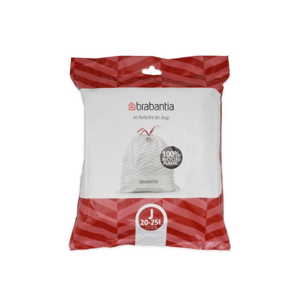 Brabantia PerfectFit Bags, Code J, 20-25L, 40 Bags at Napev GH