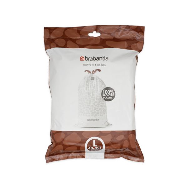 Brabantia PerfectFit Bags, Code L, 40-45L, 40 Bags at Napev GH