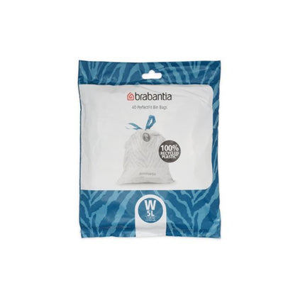 Brabantia PerfectFit Bags, Code W, 5L, 40 Bags at Napev GH